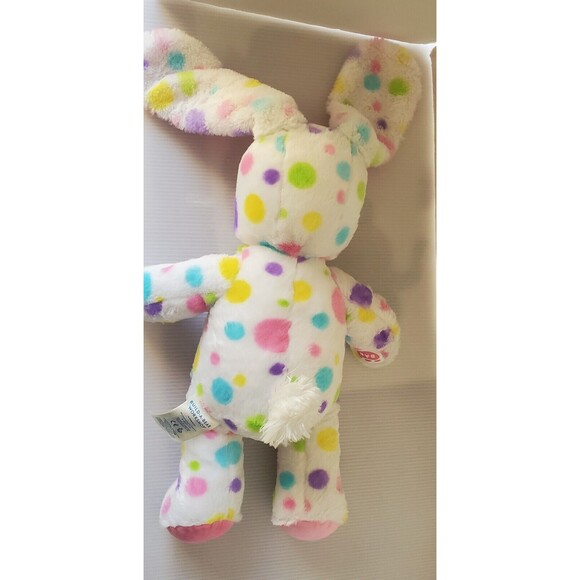 Build A Bear Spotty Dotty Bunny Rabbit 16" White Polka Dot Plush BAB Easter EUC - Picture 4 of 8